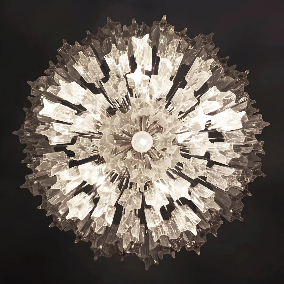 Gorgeous Murano Quadriedri Prisms Transparent Chandelier - view 13