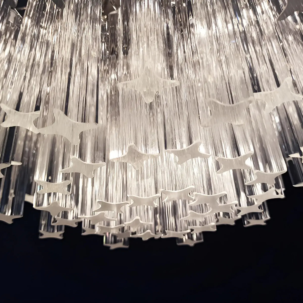 Gorgeous Murano Quadriedri Prisms Transparent Chandelier - view 15