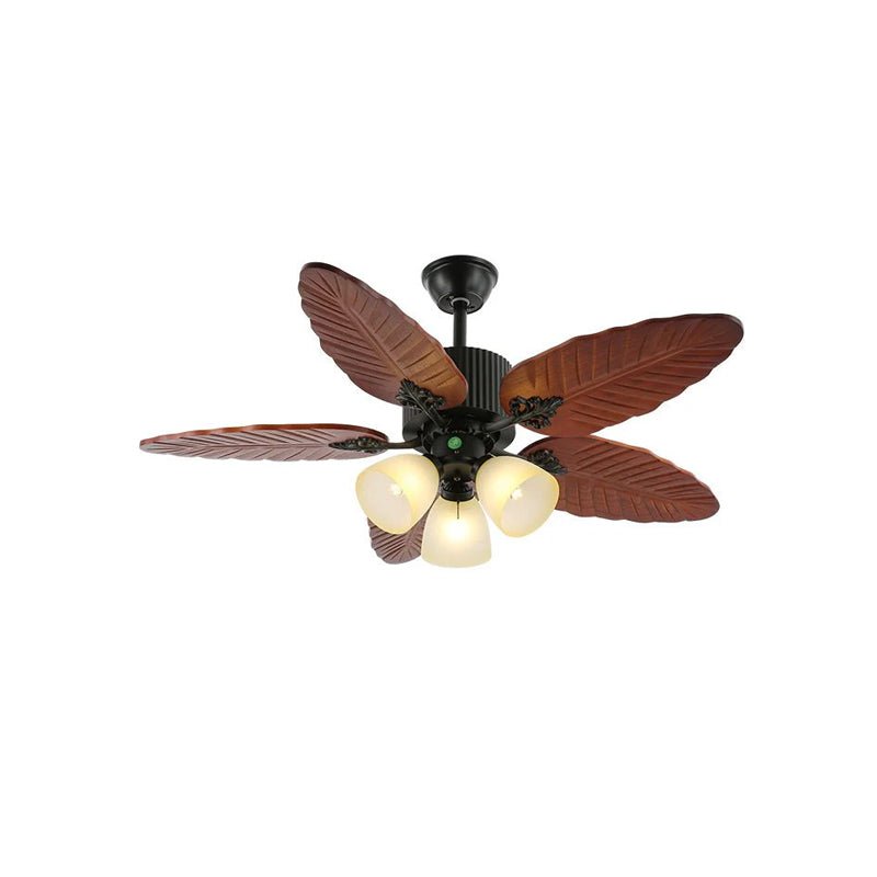 Banana Wood Leaves Ceiling Fan Light - view 15