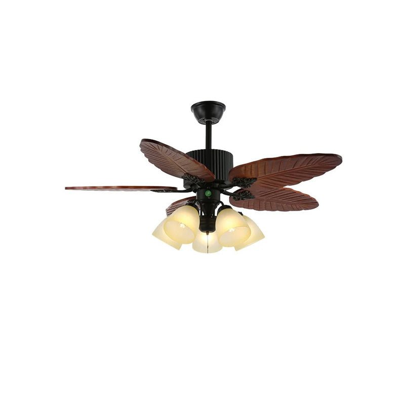 Banana Wood Leaves Ceiling Fan Light - view 16