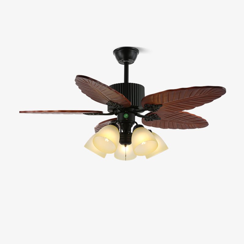 Banana Wood Leaves Ceiling Fan Light - view 18