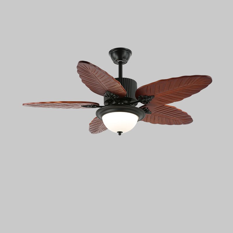 Banana Wood Leaves Ceiling Fan Light - view 9