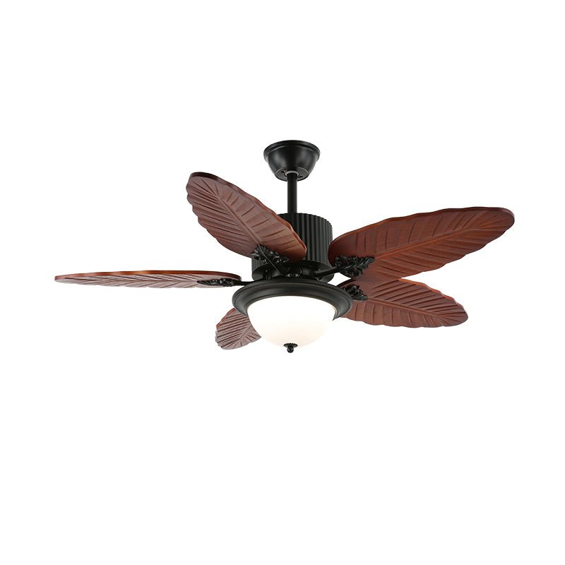 Banana Wood Leaves Ceiling Fan Light - view 10
