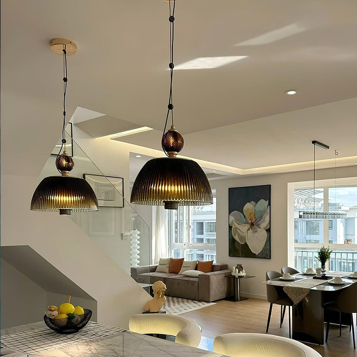 Green Glass Bowl Pendant Lamp - view 13