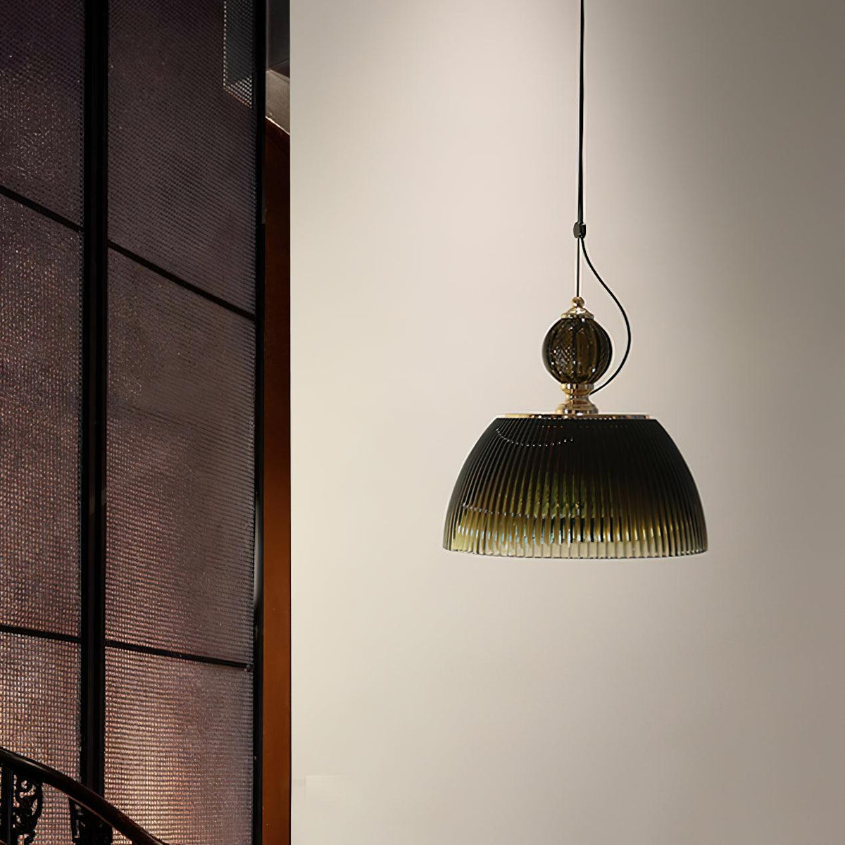Green Glass Bowl Pendant Lamp - view 16