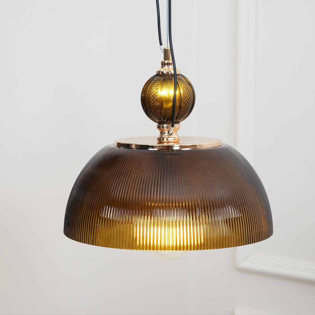 Green Glass Bowl Pendant Lamp - view 11