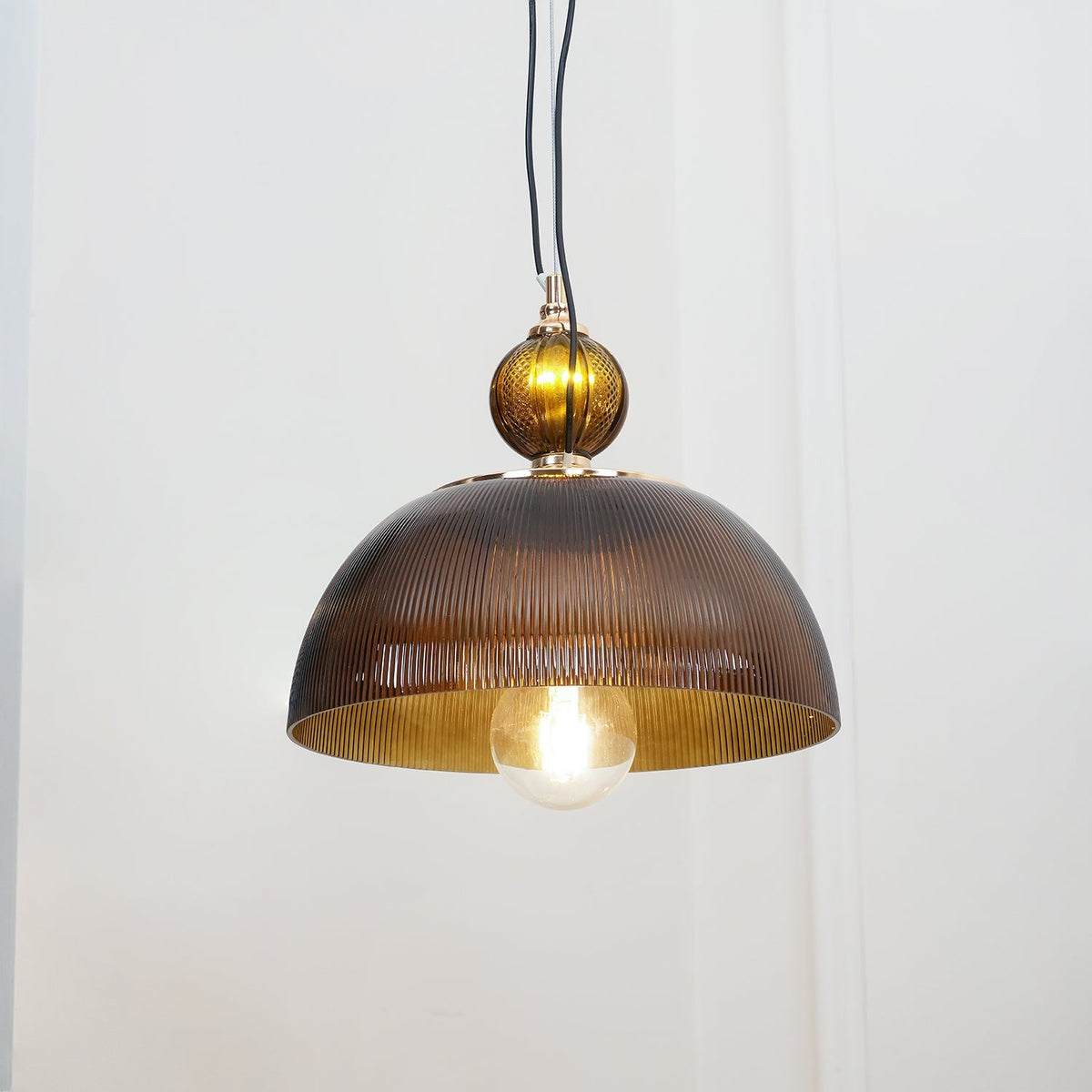 Green Glass Bowl Pendant Lamp - view 5