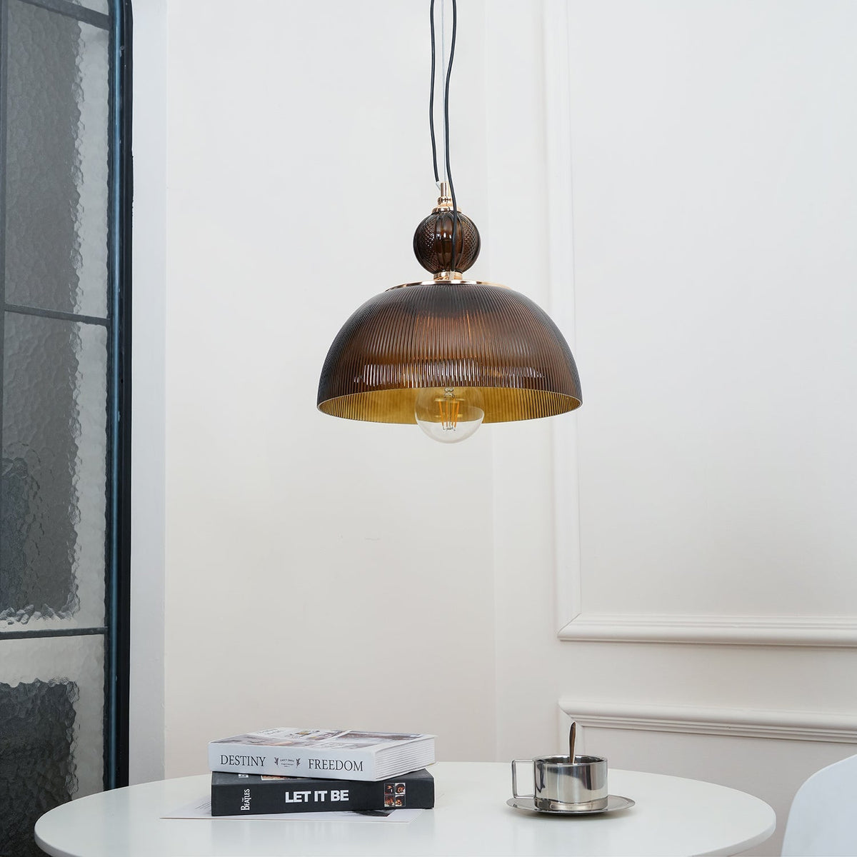 Green Glass Bowl Pendant Lamp - view 10