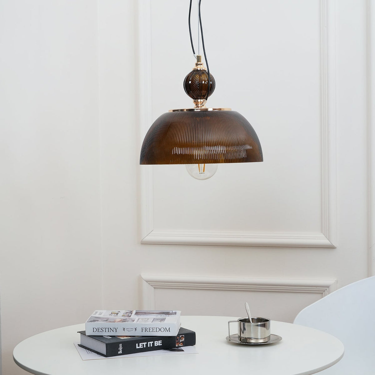 Green Glass Bowl Pendant Lamp - view 7