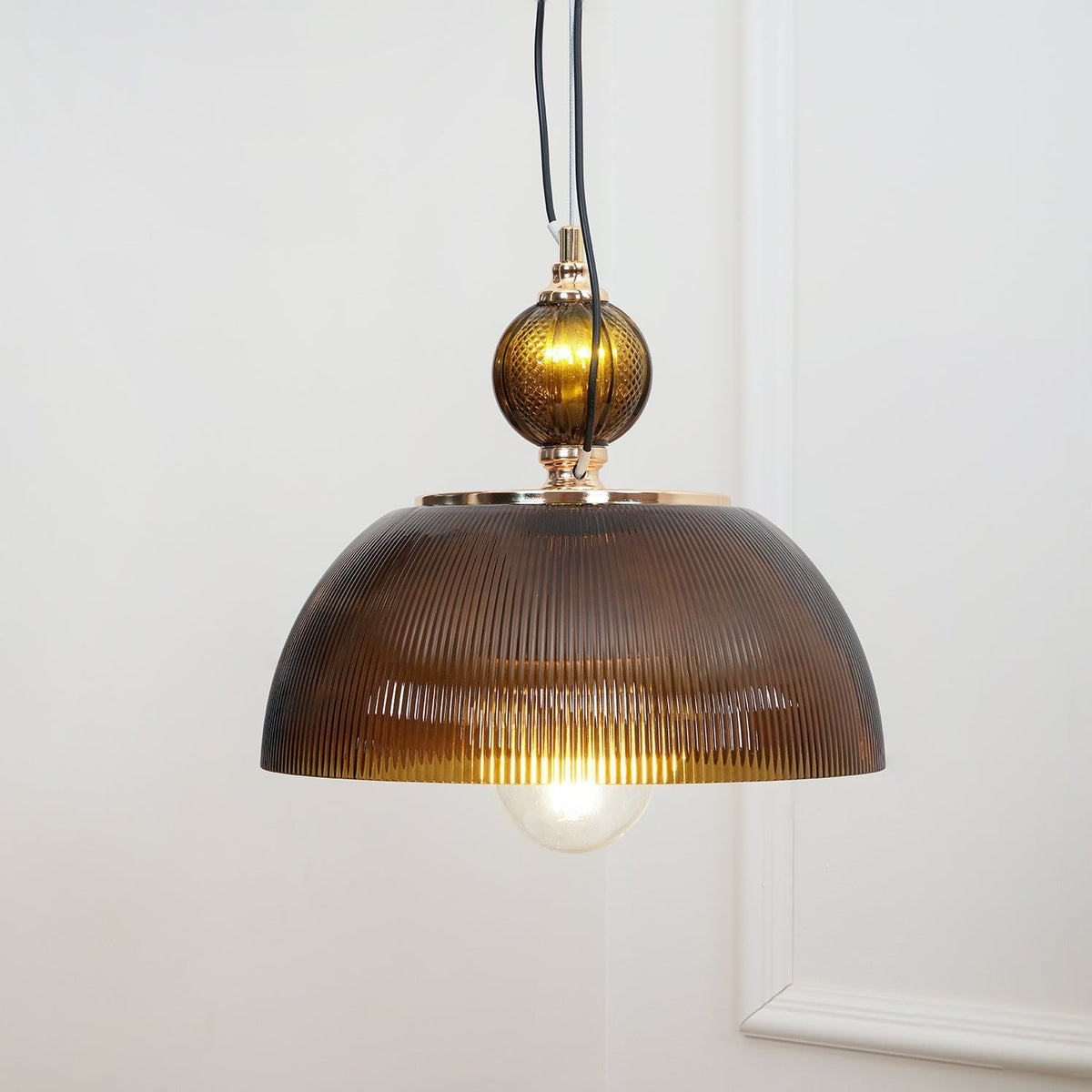 Green Glass Bowl Pendant Lamp - view 6