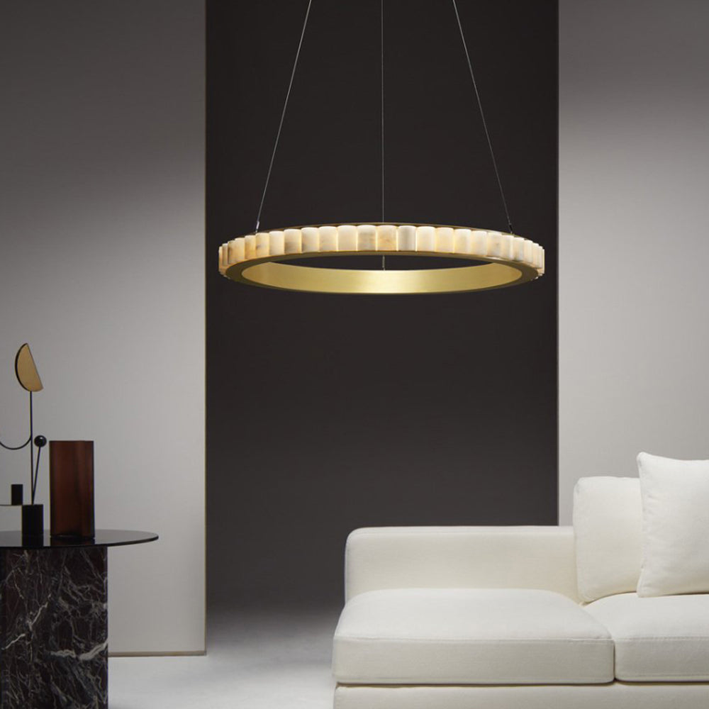 Natural Marble Modern Ring Chandelier - view 2