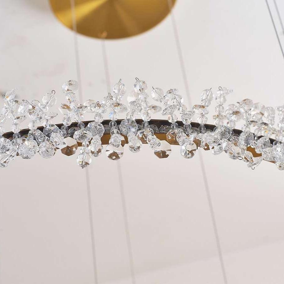 Capri Double Ring Crystal Chandelier - view 6