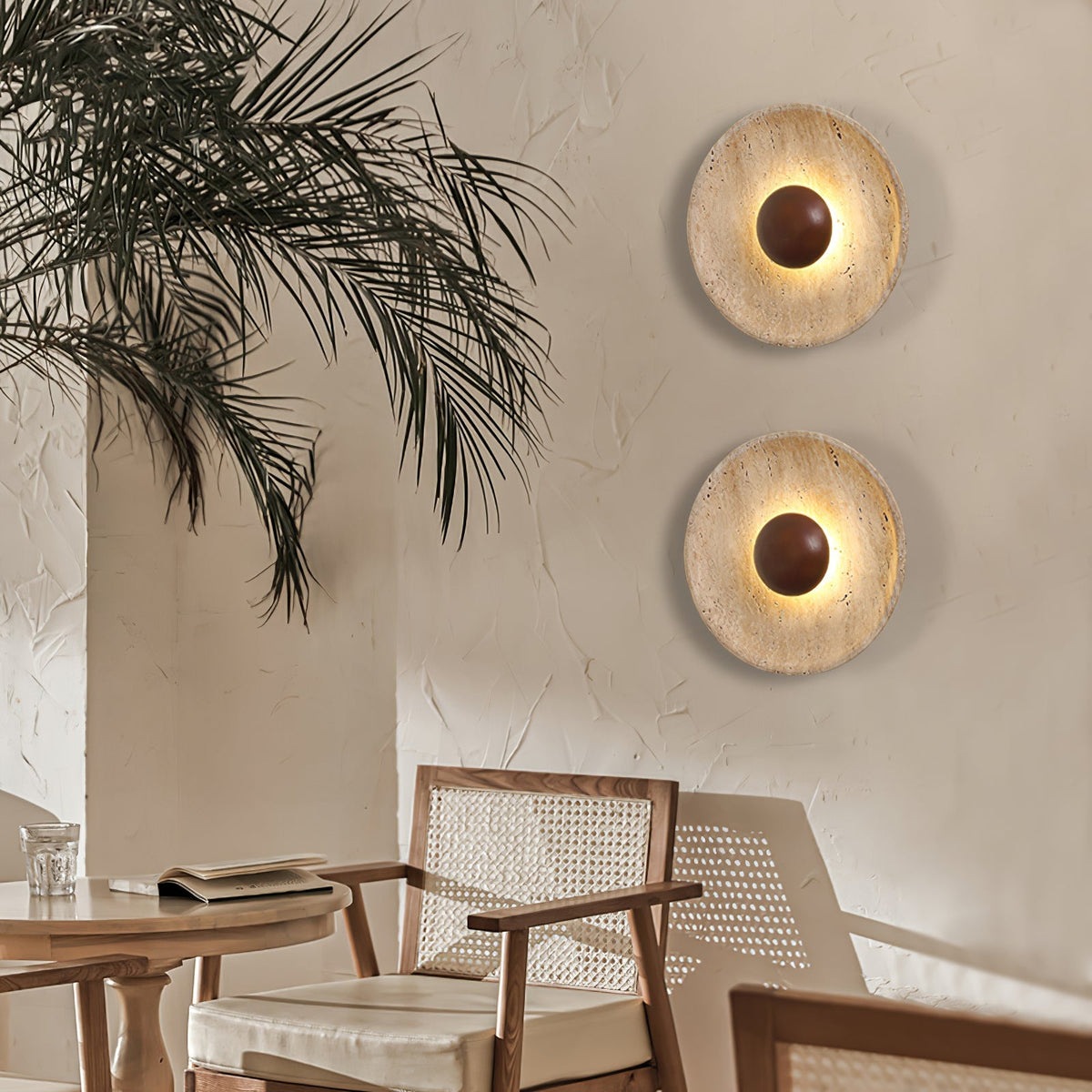 Halo Travertine Wall Light - view 9