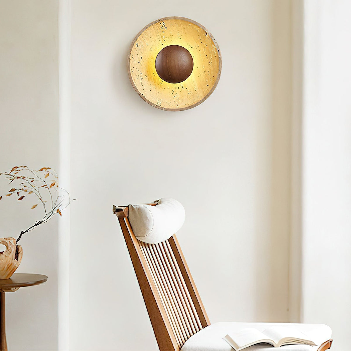 Halo Travertine Wall Light - view 4