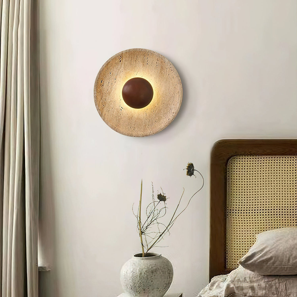 Halo Travertine Wall Light - view 2