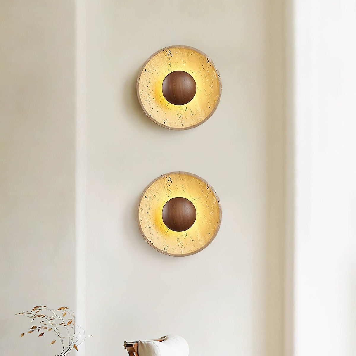 Halo Travertine Wall Light - view 6
