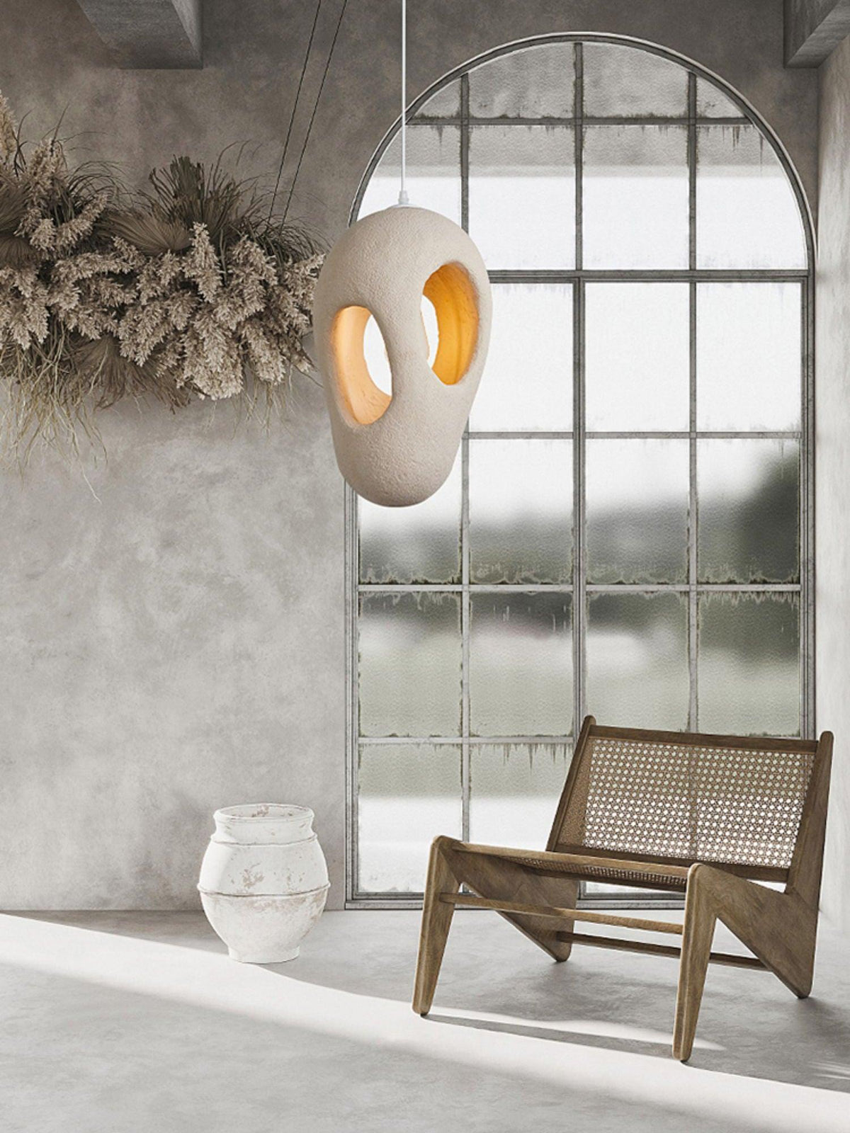 Hand-Built White Pendant Lamp - view 4