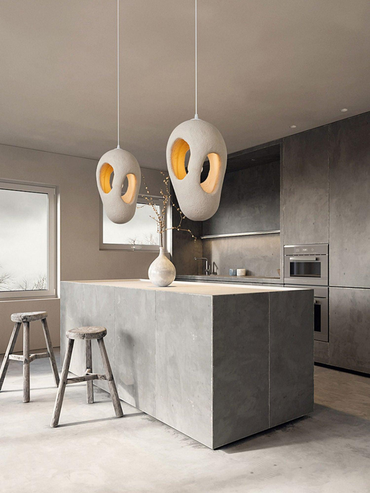 Hand-Built White Pendant Lamp - view 6