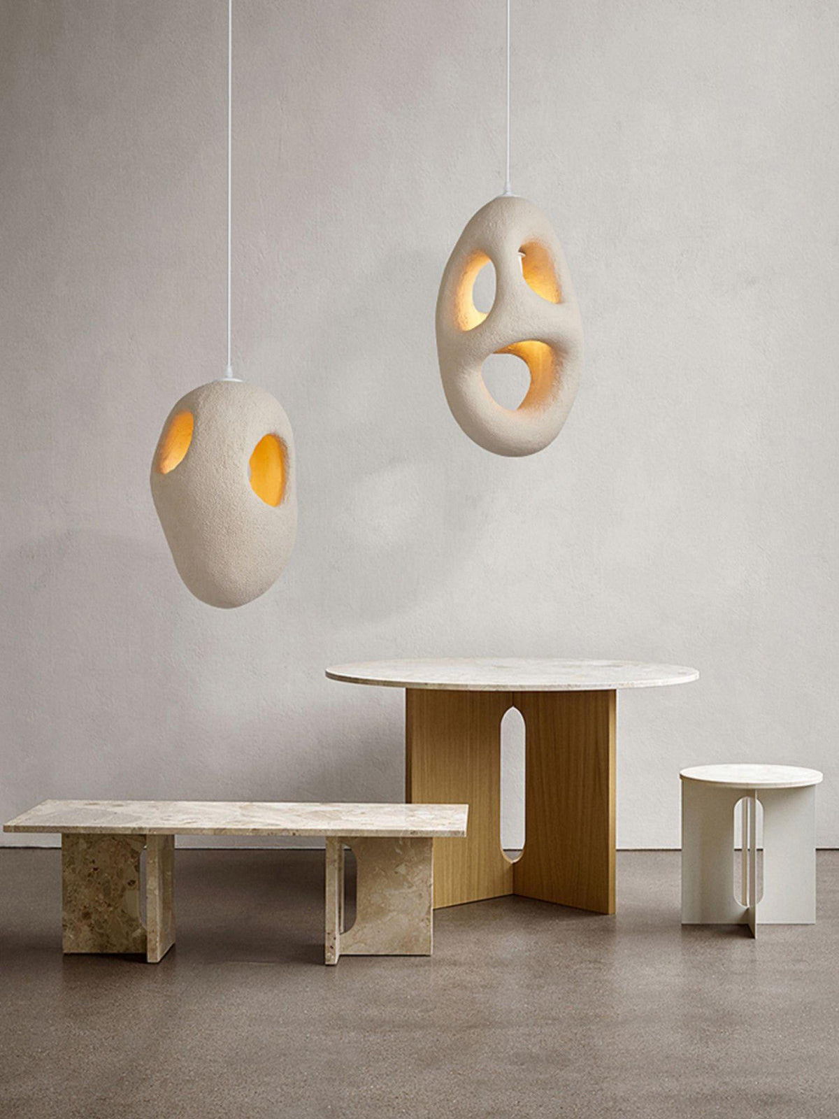 Hand-Built White Pendant Lamp - view 5