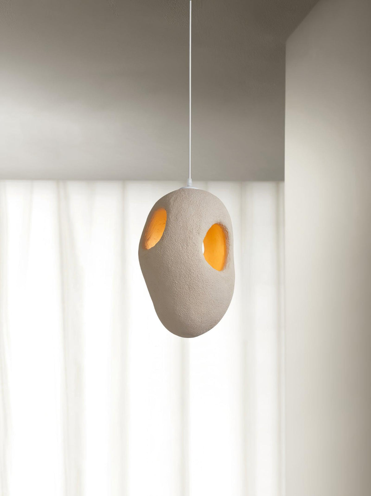 Hand-Built White Pendant Lamp - view 16