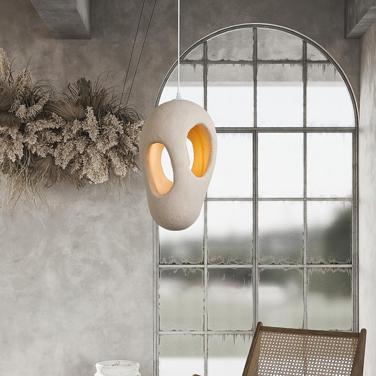 Hand-Built White Pendant Lamp - view 2
