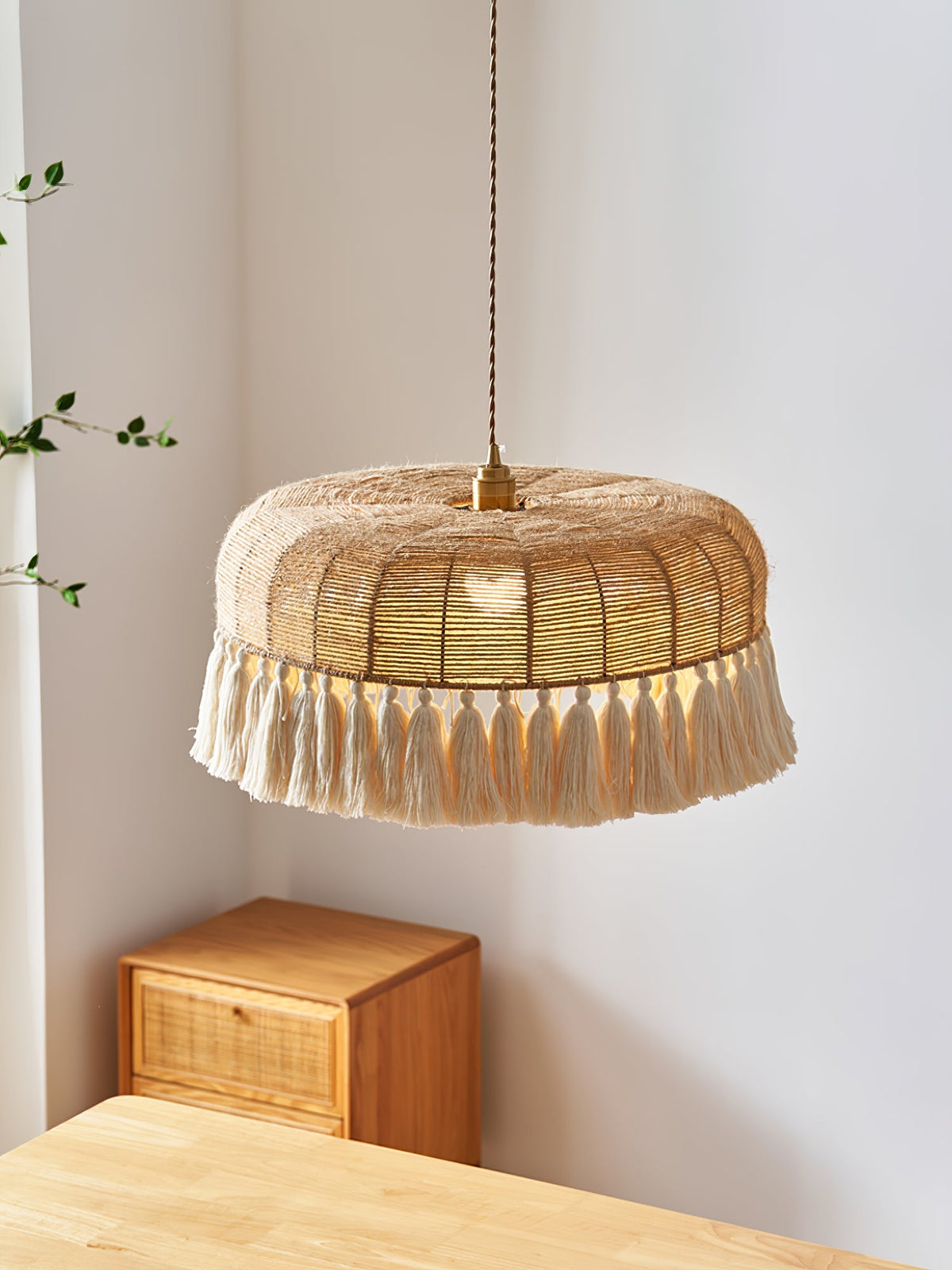 Handwoven Jute Pendant Light