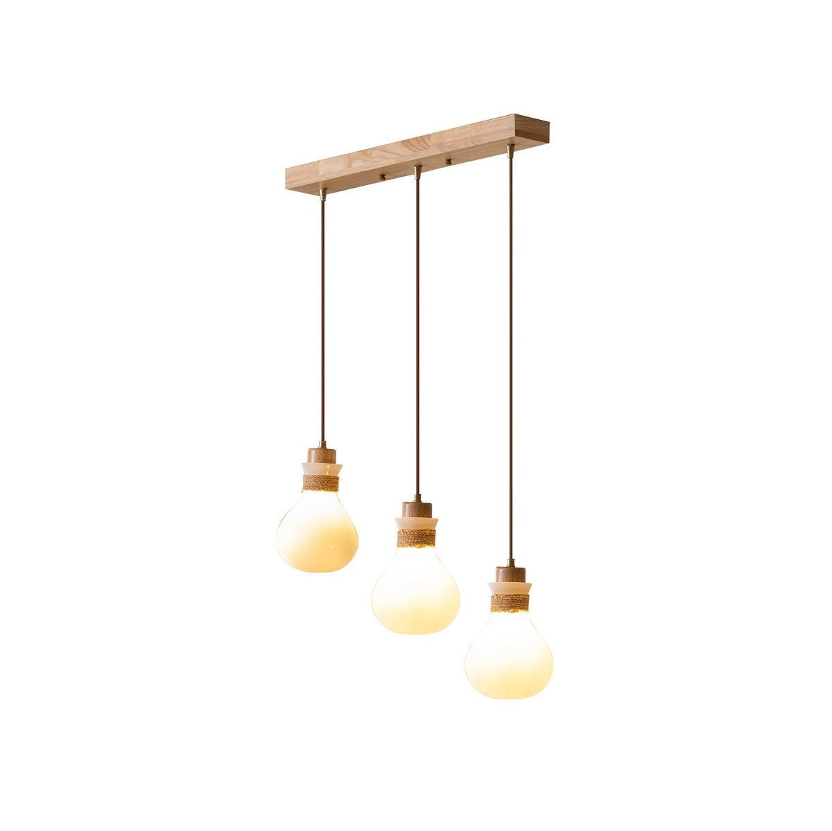 Hemp Rope Glass Pendant Lamp