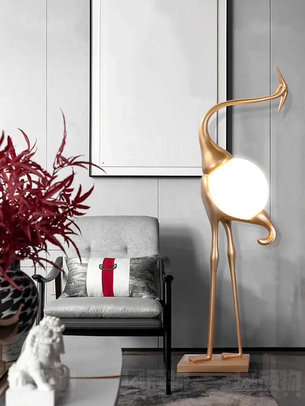 Heron Sculpture Floor Lamp - view 15