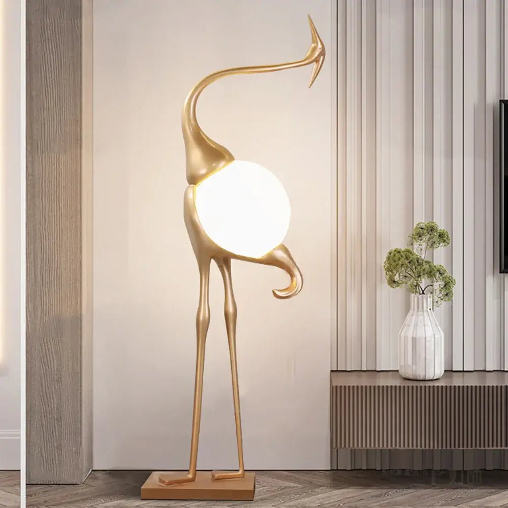 Heron Sculpture Floor Lamp - view 2