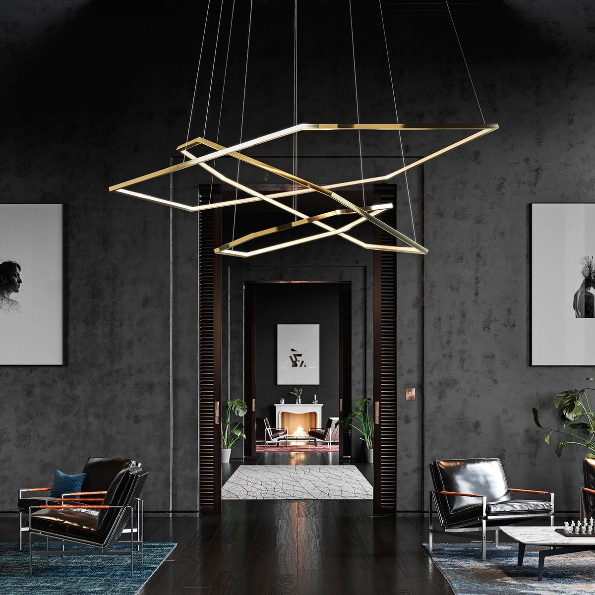 Hexagon Chandelier - view 3