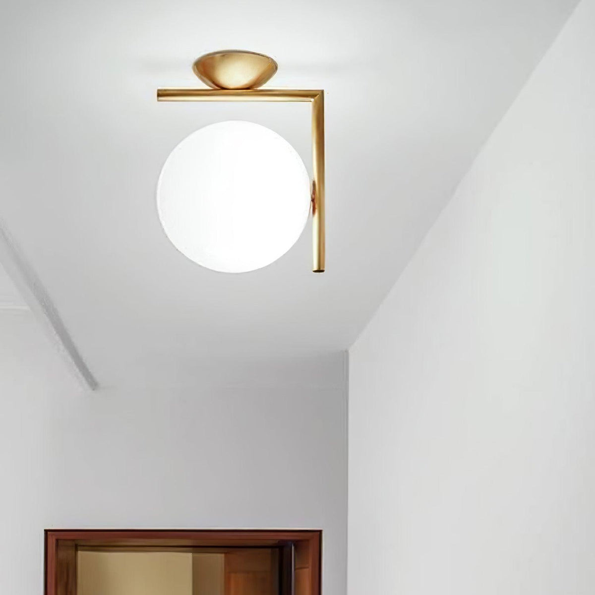 Blown Glass Opal Glass Wall Lamp - view 36