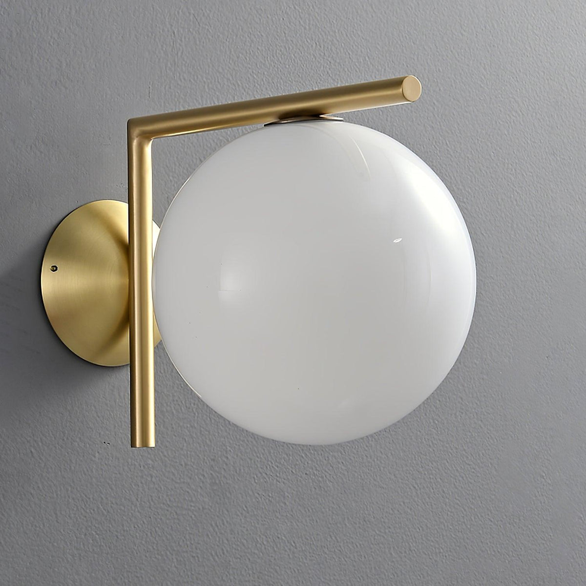 Blown Glass Opal Glass Wall Lamp - view 37