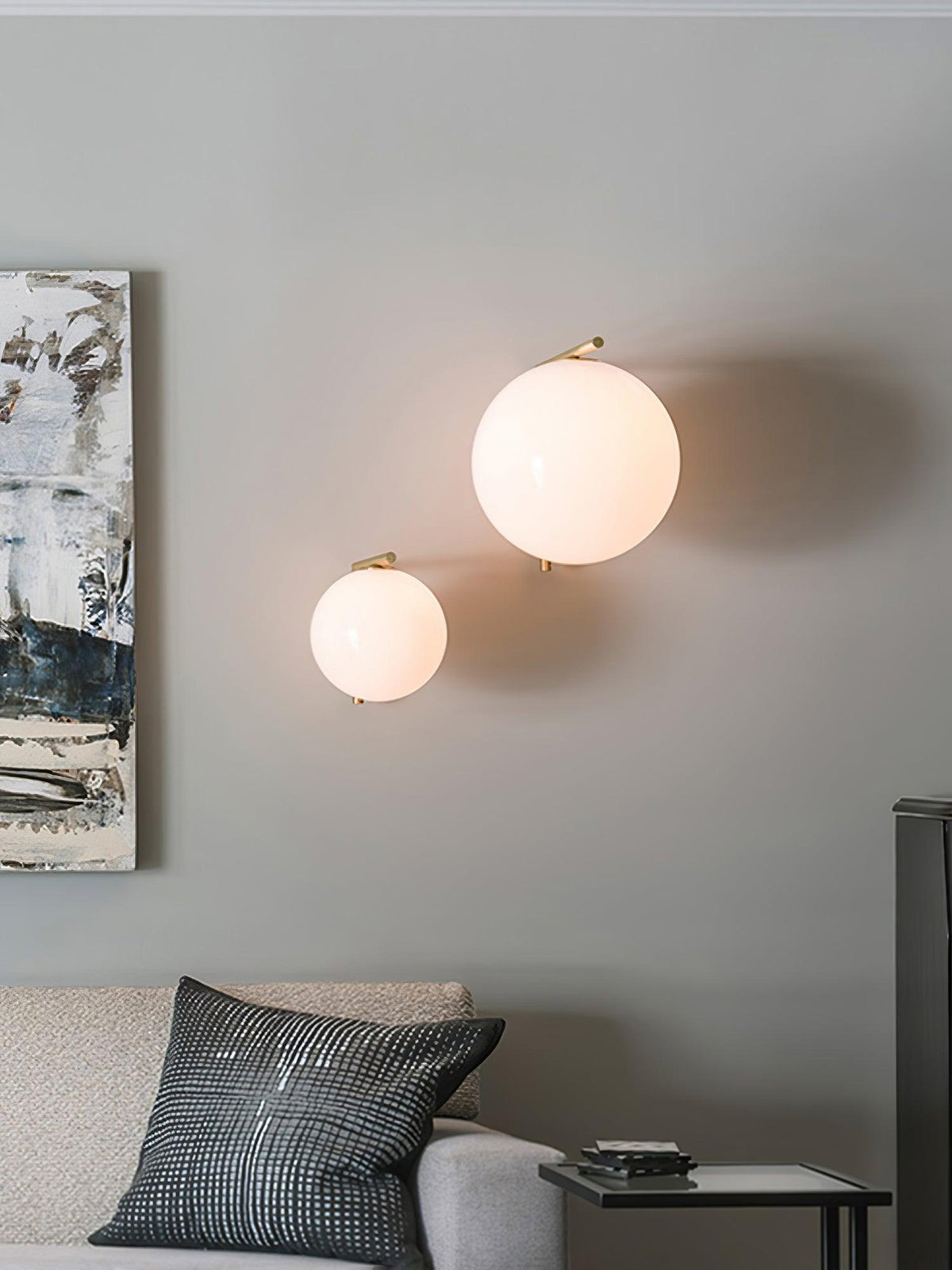 Blown Glass Opal Glass Wall Lamp - view 38