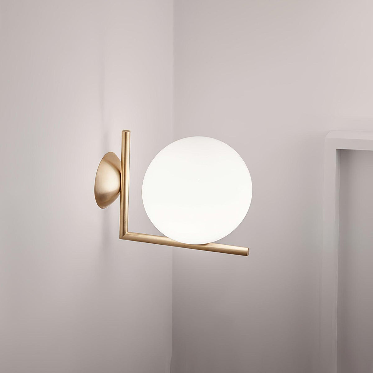 Blown Glass Opal Glass Wall Lamp - view 11
