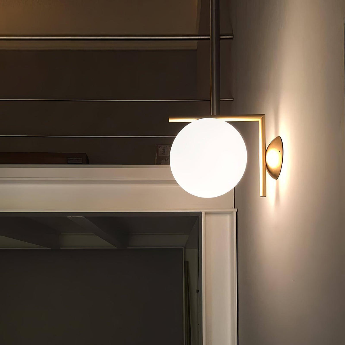 Blown Glass Opal Glass Wall Lamp - view 44