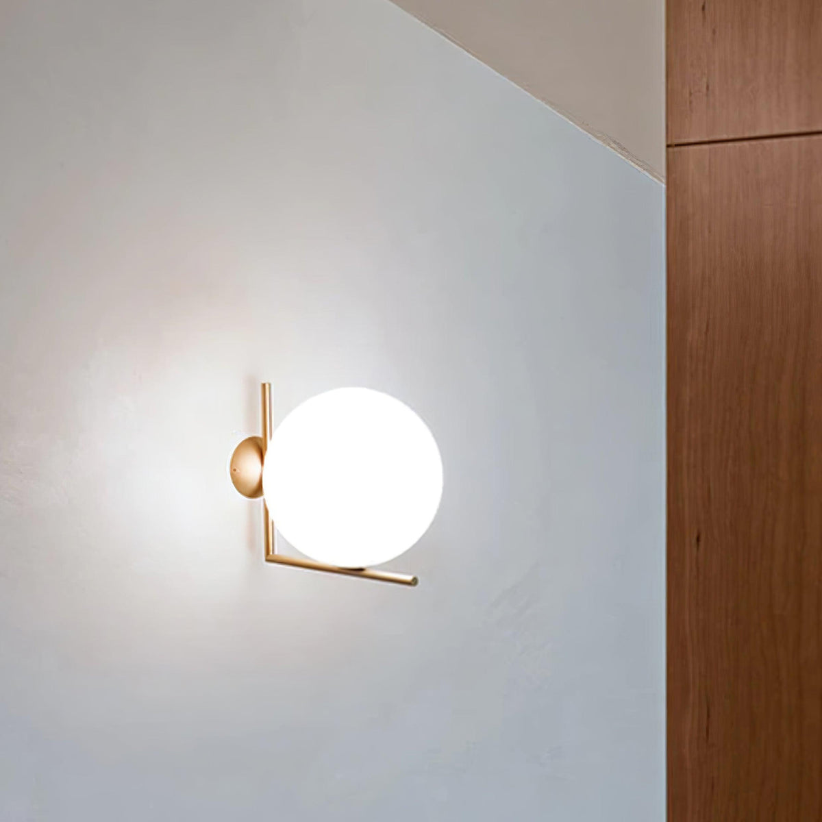 Blown Glass Opal Glass Wall Lamp - view 45