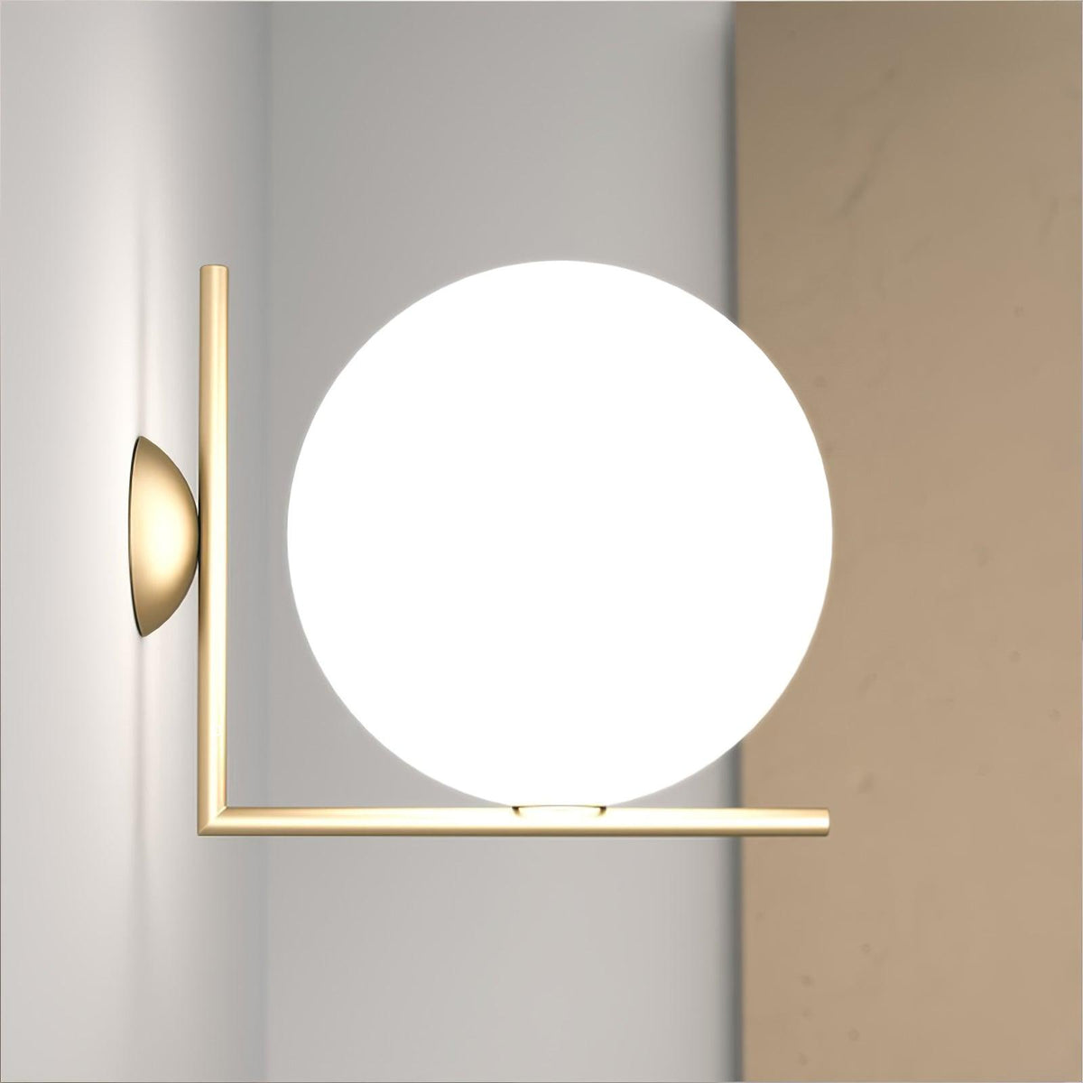 Blown Glass Opal Glass Wall Lamp - view 10