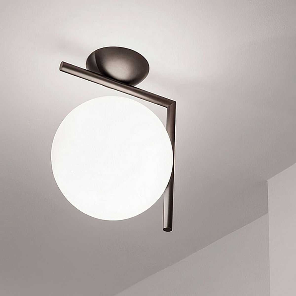 Blown Glass Opal Glass Wall Lamp - view 9
