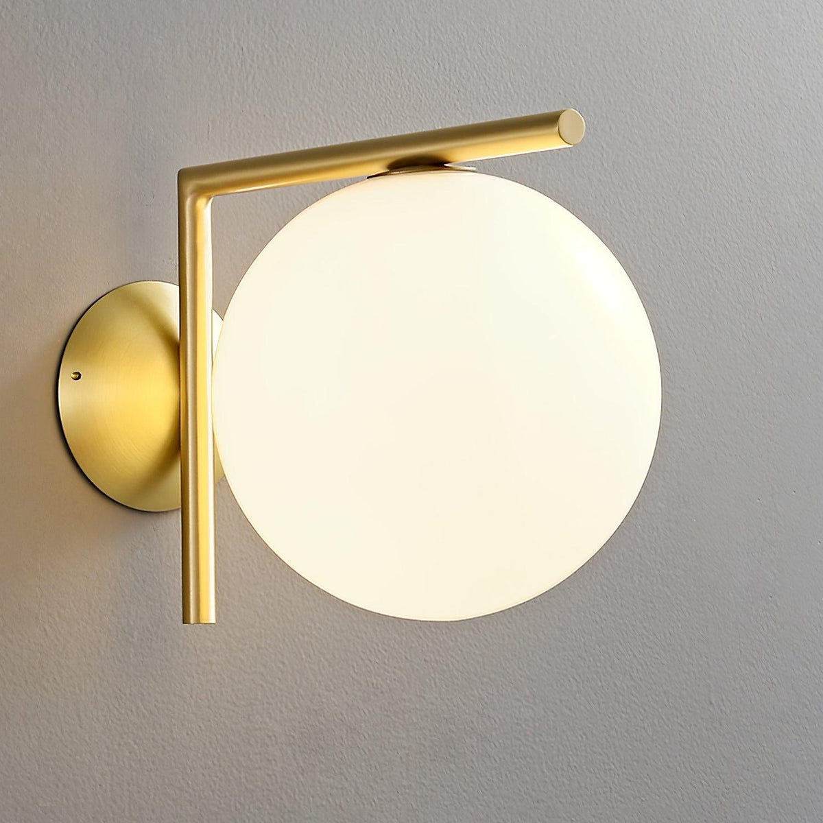 Blown Glass Opal Glass Wall Lamp - view 4