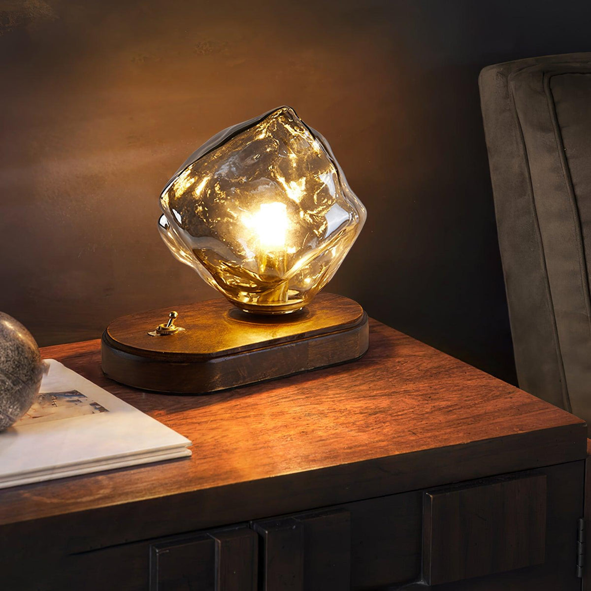 Ice Stone Glass Table Lamp - view 3