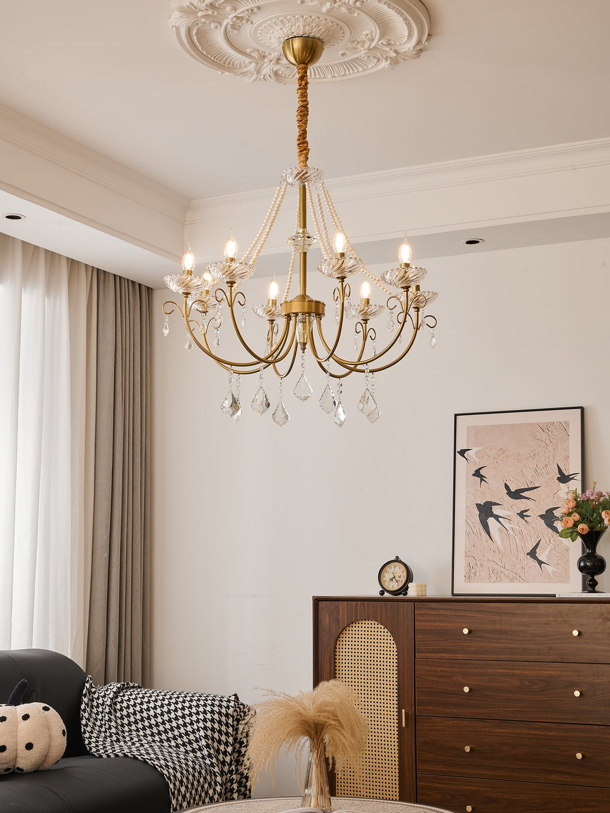 Imperial Pearl Crystal Chandelier