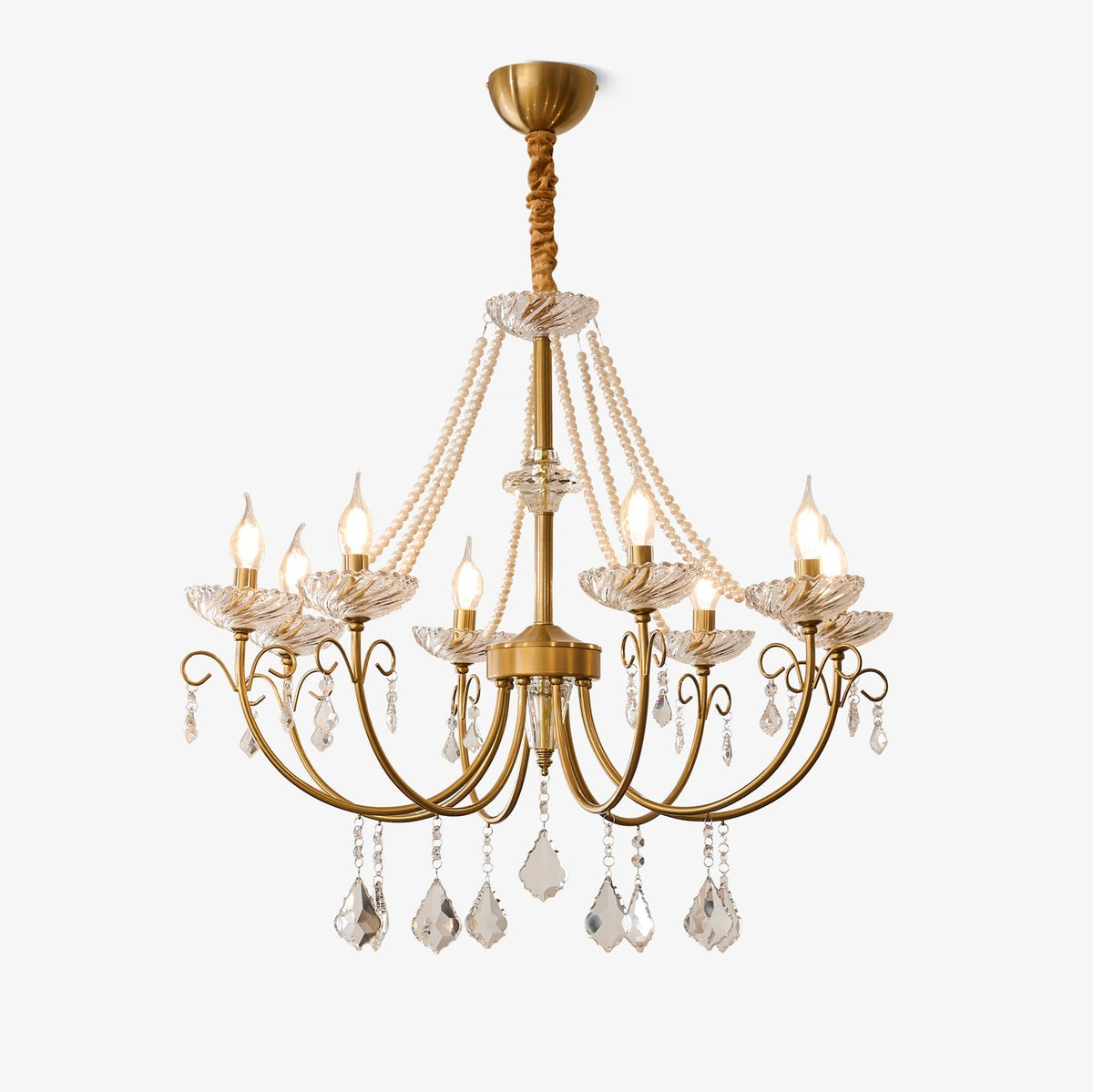 Imperial Pearl Crystal Chandelier