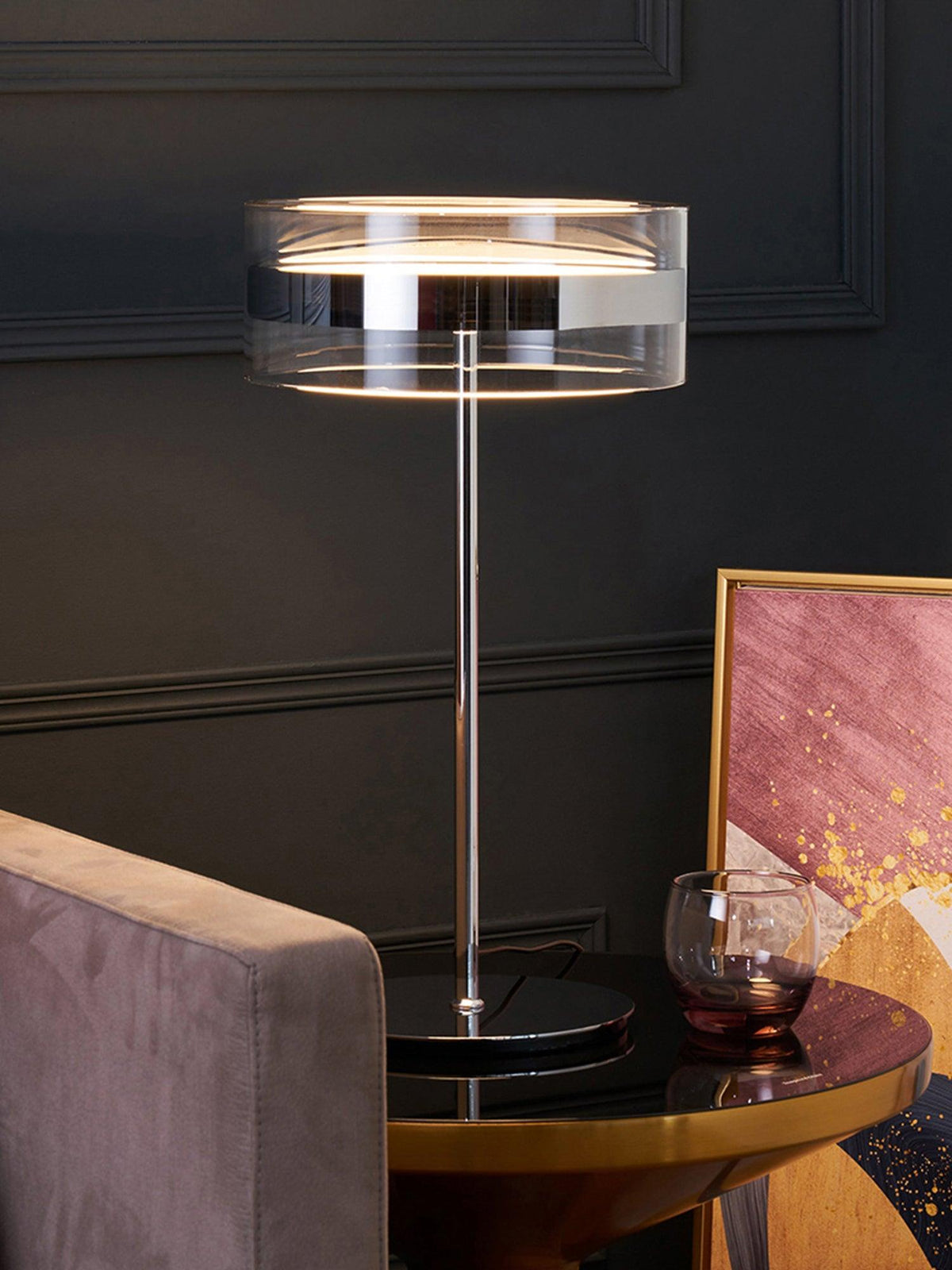 Impex Florina Chrome Table Lamp - view 12