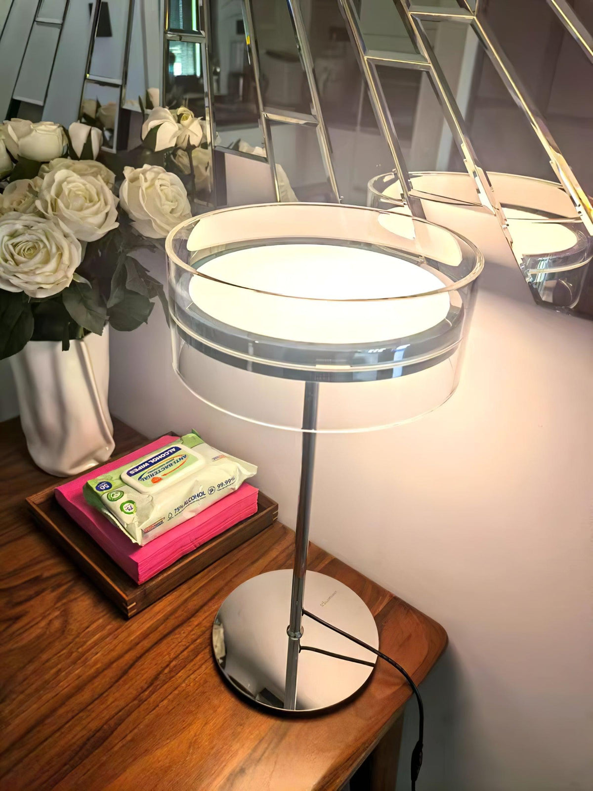 Impex Florina Chrome Table Lamp - view 13