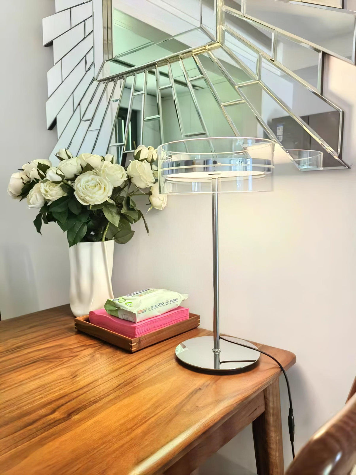 Impex Florina Chrome Table Lamp - view 14