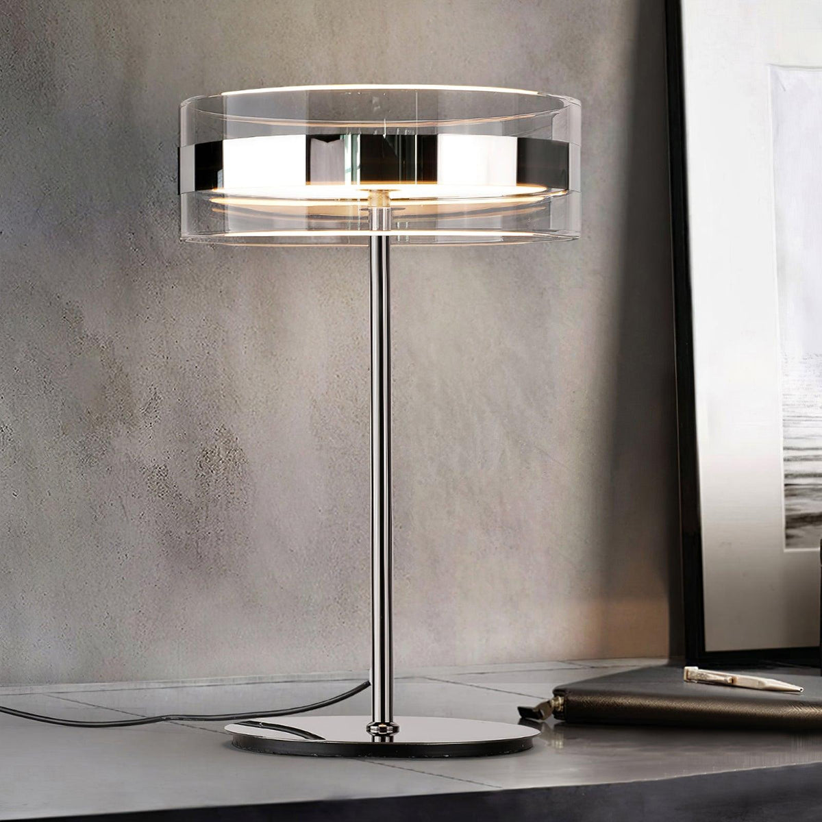 Impex Florina Chrome Table Lamp - view 5