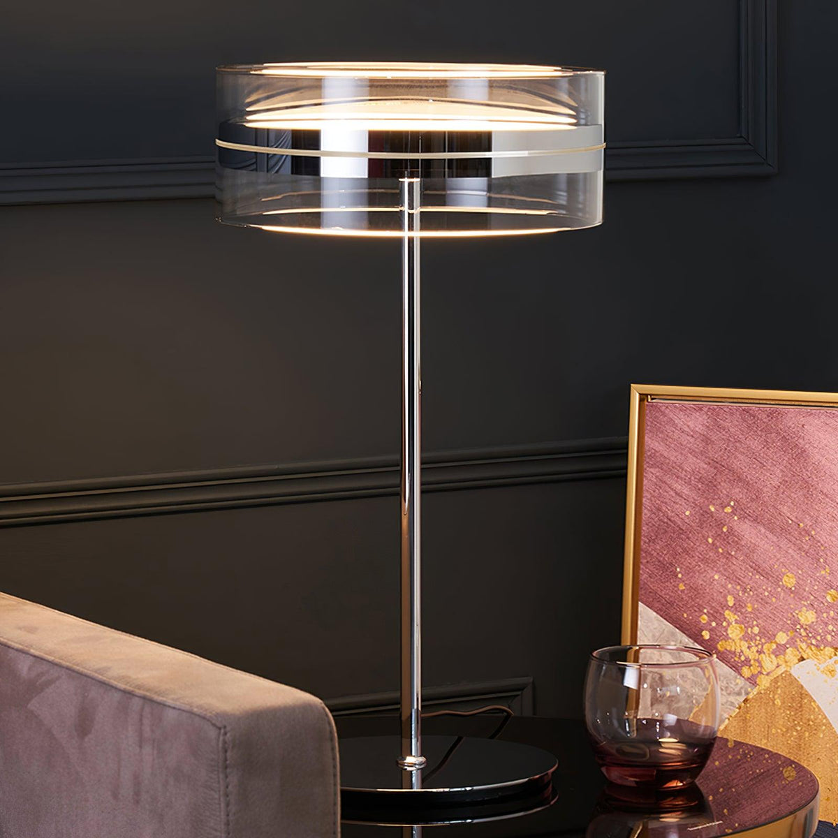 Impex Florina Chrome Table Lamp - view 7