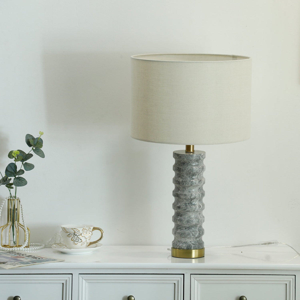 Julienne Marble Table Lamp - view 7