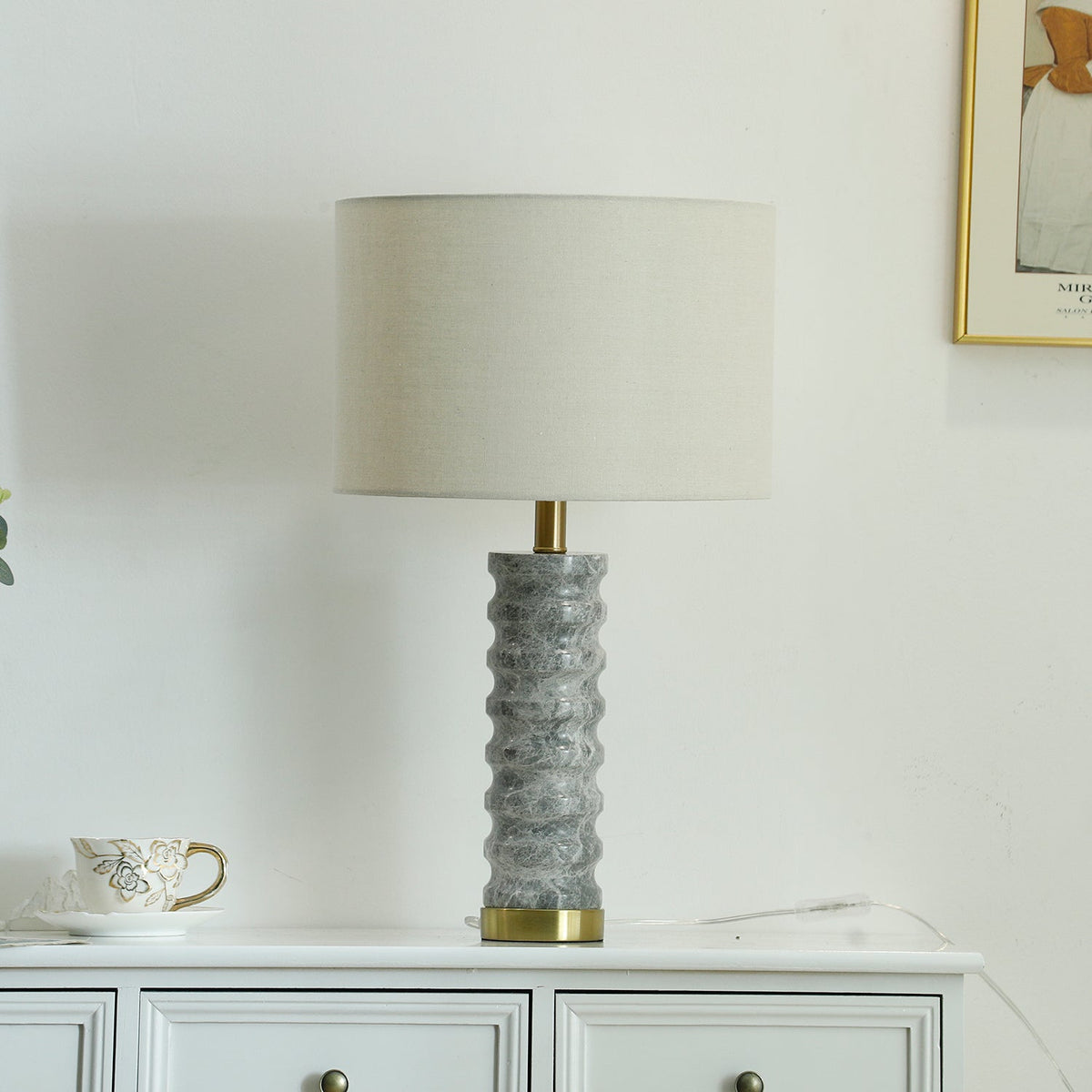 Julienne Marble Table Lamp - view 8
