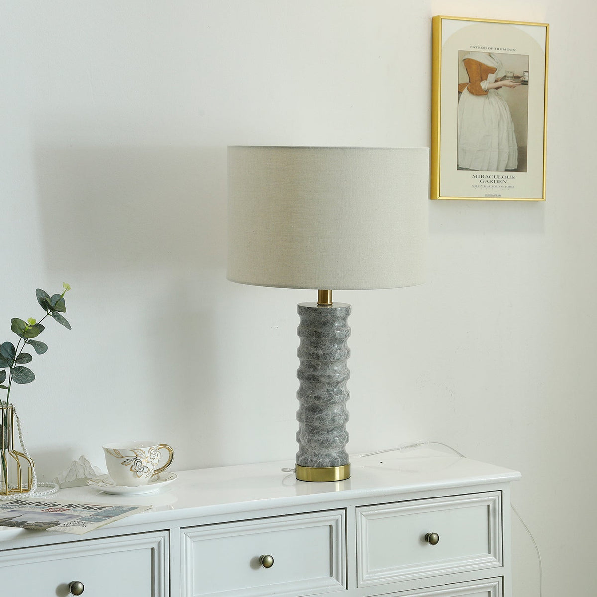 Julienne Marble Table Lamp - view 10